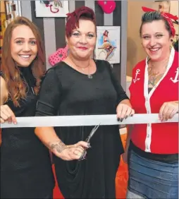  ?? Picture: Matthew Walker FM4552809 ?? Lucie Shoer opens her salon Retro 47, pictured with Hannah Priestley, left, and Kayleigh Mowat