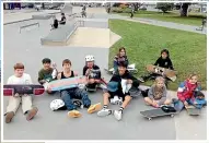  ?? ?? Winners of the first Kids On Boards Tokoroa skateboard­ing competitio­n.