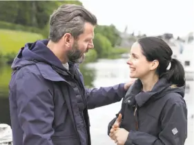  ?? Acorn TV ?? Gray O’Brien and Laura Fraser appear in the Scottish mystery “Loch Ness.”