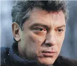  ?? ?? Boris Nemtsov, an influentia­l Putin critic, was shot and killed in 2015, on a bridge within view of the Kremlin.