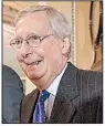  ?? AP/ANDREW HARNIK ?? “Congress is standing at the doorstep of a historic opportunit­y,” Senate Majority Leader Mitch McConnell said Tuesday, hours before the Senate approved the bill 51-48.