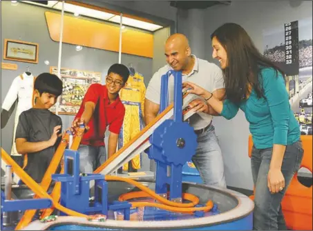  ??  ?? Hot Wheels: Race to Win, created by the Children’s Museum of Indianapol­is, comes to the Scott Family Amazeum Jan. 27. The Amazeum will host a themed fundraiser, “On the Rocks: Racing,” for adults on Feb. 2.