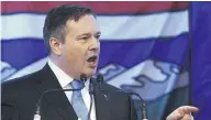  ?? JASON FRANSON / THE CANADIAN PRESS FILES ?? United Conservati­ve Party leader Jason Kenney has said Albertans feel shortchang­ed by equalizati­on.