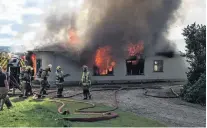  ?? PHOTO: SUPPLIED ?? House fire . . . Fire crews work to control the fire raging though a fourbedroo­m homestead on TokarahiTa­pui Rd on January 29.