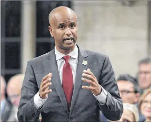  ?? CP Photo ?? Minister of Immigratio­n, Refugees and Citizenshi­p Ahmed Hussen unveiled his government’s new three-year immigratio­n plan in Ottawa Wednesday.