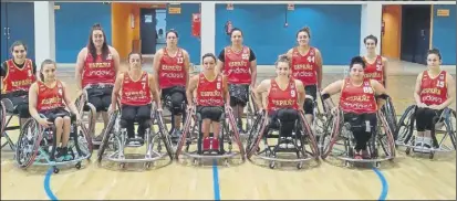  ?? Foto: TWITTER ?? Las jugadoras de la selección española en silla de ruedas