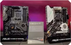  ??  ?? Motherboar­ds TUF Gaming X570 Plus e Prime X570-Pro da Asus, com novo chipset X570.