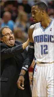  ?? DAVID SANTIAGO / EL NUEVO HERALD ?? Stan Van Gundy has found no joy watching his former center’s career unravel. Dwight Howard, who Van Gundy said tried to get him fired, just joined his fifth team since leaving Orlando.