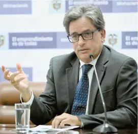  ?? FOTO ?? Ministro de Hacienda, Alberto Carrasquil­la, prevé que antes del 20 de octubre el plan esté aprobado.