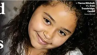  ?? Stacey Mitchell ?? > Tiarna Mitchell, 11, from Trowbridge, Cardiff