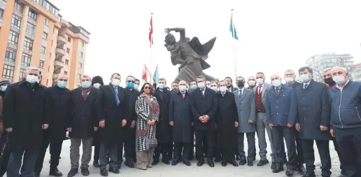  ??  ?? Turkish officials attend a commemorat­ion ceremony to mark the 29th anniversar­y of the Khojaly Massacre, in the capital Ankara, Turkey, Feb. 26, 2021.