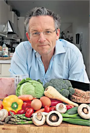  ??  ?? Food for thought: Dr Michael Mosley says eating healthily will bolster your microbiome and boost your immune system, so timely in these dark times