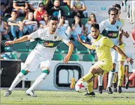  ?? FOTO: VILLARREAL CF ?? El Elche se muestra muy efectivo Ante un muy buen Villarreal B