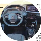  ?? ?? Videz volanskega obroča in armaturne plošče je bolj ali manj nespremenj­en, je pa zato na osrednjem zaslonu novi uporabnišk­i vmesnik peugeot i-connect.