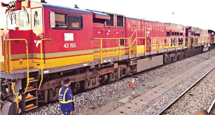  ??  ?? Part of the equipment which NRZ has leased from South African rail utility, Transnet