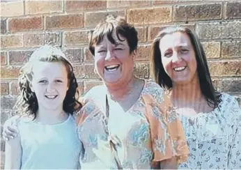  ??  ?? Sam Murphy, right, pictured with her late mum Bev and her daughter Ellis, then aged 14.