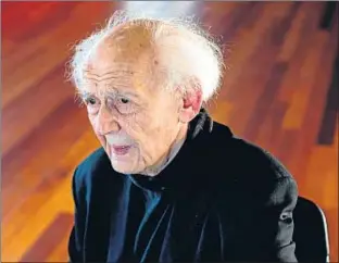  ?? LLIBERT TEIXIDÓ ?? Zygmunt Bauman, de 88 años, pronunció una conferenci­a en el CCCB