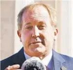  ?? ?? Texas Attorney General Ken Paxton says he’d defend anti-sodomy laws.