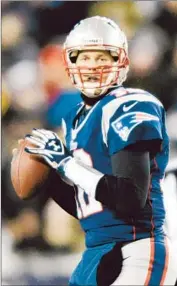  ?? C.J. Gunther European Pressphoto Agency ?? QUARTERBAC­K Tom Brady says New England is used to playing without a “fully healthy” team.