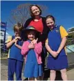  ?? Photo: Bev Lacey ?? HAPPY TIMES: Glenvale State School parent, Melissa Greensill with her children, (from left) Austin, Rose and Maeve.