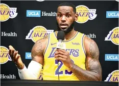  ?? (Reuters) ?? LOS ANGELES LAKERS star LeBron James has received backlash this week for saying that freedom of speech can lead to ‘a lot of negative’ in criticizin­g Houston Rockets GM Daryl Morey’s tweet supporting demonstrat­ors in Hong Kong.