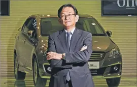  ??  ?? Maruti Suzuki MD and CEO Kenichi Ayukawa says the cost of changing technology in automobile­s is one of the challenges facing the industry. RAJ K RAJ/HT PHOTO