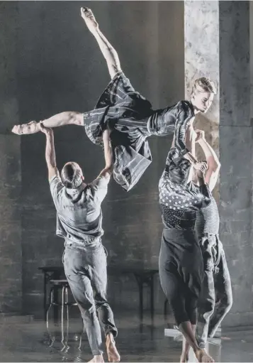  ??  ?? The quality of dancing, set and costumes is a real boon in Rambert’s ambitious ballet