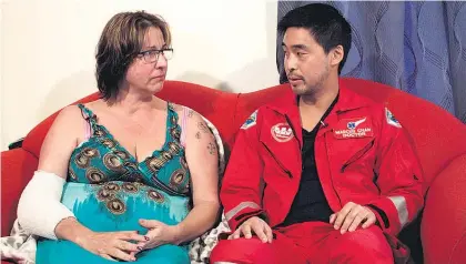  ?? Picture / NZ Herald Focus ?? Joanna Harris would have died in the rescue helicopter if Dr Marcus Chan hadn’t been aboard.