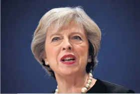  ?? Carl Court ?? > Prime Minister Theresa May delivers a speech about Brexit at the Conservati­ve Party conference in Birmingham