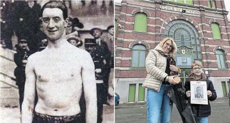  ?? | PHOTO : LE MIROIR DES SPORTS / OUEST-FRANCE ?? Laurence Padou, ici en compagnie de son petit-fils Come, est la petite-fille d’Henri Padou, glorieux membre de l’équipe de water-polo championne olympique à Paris en 1924.