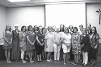  ?? Staff photo by Forrest Talley ?? Representa­tives from 24 area school districts gather Monday afternoon at CHRISTUS St. Michael to receive grants for participat­ing in the hospital’s free Mobile Pediatric Asthma Program during the 2016-2017 school year.