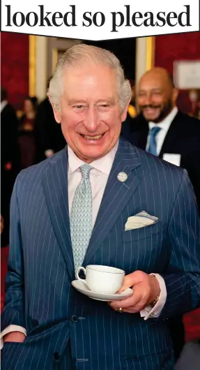  ?? ?? Storm in a teacup? A relaxed Charles at yesterday’s ceremony