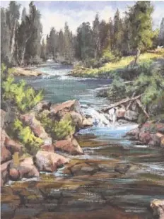  ?? CONTRIBUTE­D I MAGES ?? “Rocky Creek” is an oil on canvas by Ann Currey.