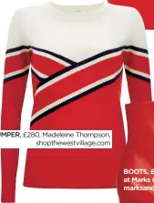  ??  ?? JUMPER, £280, Madeleine Thompson, shopthewes­tvillage.com