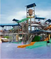  ??  ?? a play area for younger kids at the adventure Waterpark desaru Coast that’s kind of fun for adults too. — MELODY L. goh/the Star