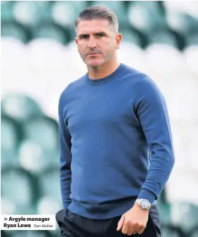  ?? Dan Mullan ?? > Argyle manager Ryan Lowe