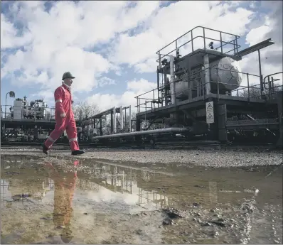  ?? PICTURES: DANNY LAWSON. ?? FOCUS OF ROW: John Dewar, director of operations for Third Energy, at the company’s facility near Kirby Misperton.