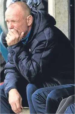  ?? Picture: SNS. ?? John Hughes looking on as his Raith Rovers side went down 5-0 to St Mirren. He stands by his subsequent comments about the players.