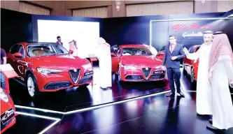  ??  ?? Two new Alfa Romeo models were launched recently at the Luxury Motor Show (EXCS 11) in Riyadh.