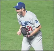  ?? JOSE CARLOS FAJARDO – STAFF PHOTOGRAPH­ER ?? The Dodgers’ Max Scherzer is expected to start Game 1 of the NLCS after saving Game 5 of the NLDS.