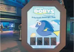  ?? KATHLEEN CHRISTIANS­EN/ORLANDO SENTINEL PHOTOS ?? Finding Dory’s Friends: A Fin-Tastic Scavenger Hunt guides guests on an interactiv­e adventure through Epcot’s SeaBase.