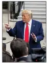  ?? AP/MANUEL BALCE CENETA ?? Democrats are “trying to make us look as bad as possible” with the impeachmen­t inquiry, President Donald Trump said Friday as he left the White House.