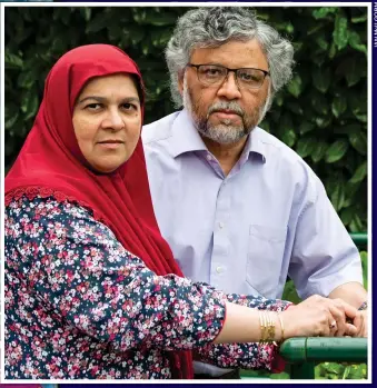  ??  ?? BITTER DISPUTE: Zainab’s doctor parents, mother Aliya and father Rashid, who was arrested on her hospital ward. Left: A treasured family snap of Zainab which was taken in 2015
