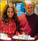  ??  ?? FESTIVE FAMILY: William and Kate baked a roulade on TV last Christmas