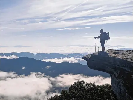  ?? CONTRIBUTE­D PHOTOS ?? Dayton Hikers founder Andy Niekamp hiking the Appalachia­n Trail.