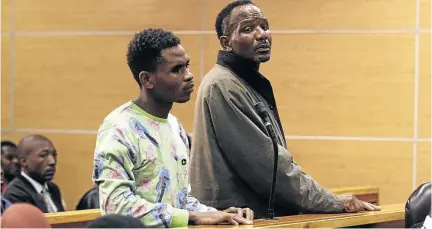  ?? / SANDILE NDLOVU ?? Stanley Mahlake and Edward Raatji at an earlier court appearance. Their trial continues today in the Limpopo High Court for the murder of 17-year-old Nthabiseng Mosomane.