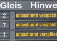  ?? FOTO: JENS WOLF/DPA ?? Besser als gehabt, aber schlechter als erhofft war die Pünktlichk­eit bei den Fernzügen in Deutschlan­d.
