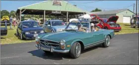  ?? SUBMITTED PHOTO - CARL HESS ?? It was a beautiful top-down day for this year’s edition of the Deutsche Classic All-German Automotive and Motorcycle Show at the Oley Fairground­s on July 14.