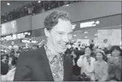 ?? Shizuo Kambayashi/the Associated Press ?? British actor Benedict Cumberbatc­h is all smiles as he promotes his latest film, Star Trek Into Darkness.