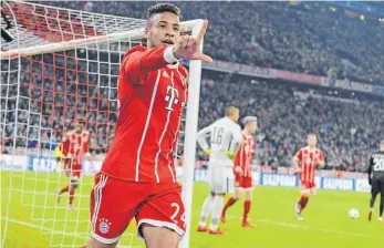  ?? FOTO: IMAGO ?? Corentin Tolisso nach einem seiner zwei Tore gegen Paris.